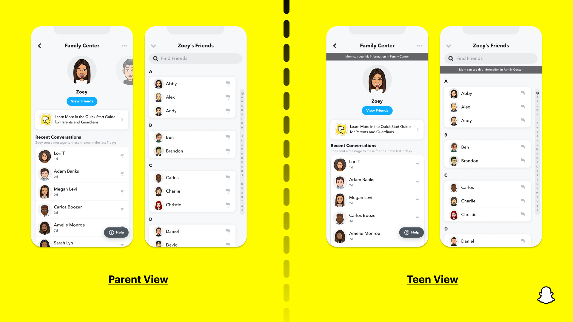 Disecft WILL SNAPCHATS LATEST ‘FAMILY CENTER’ FEATURE FOR MONITORING ...