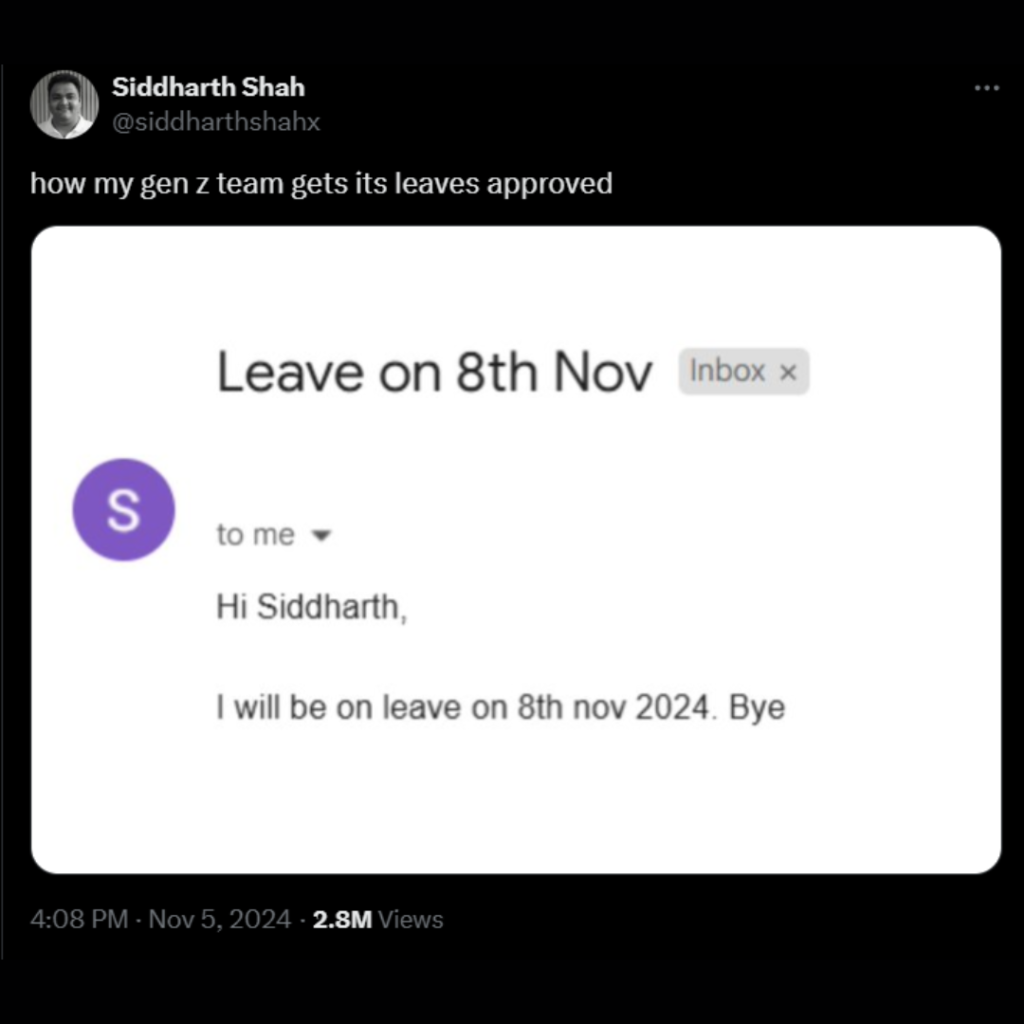 'Normalize this': Gen Z Employee's Leave Email Sparks Debate on Work ...