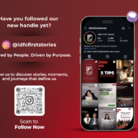 IDFC FIRST Stories Instagram page showcasing employee stories, CSR initiatives, workplace culture, and customer experiences at IDFC FIRST Bank.